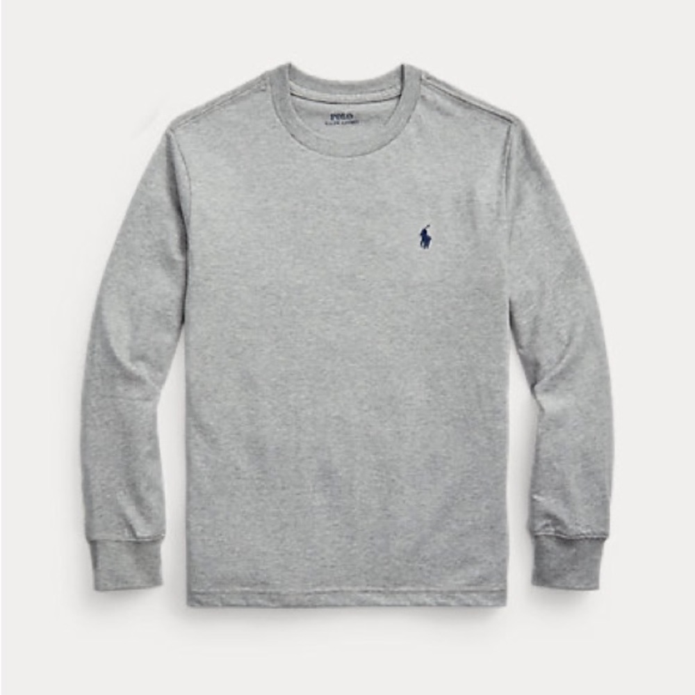 Men’s Gray Polo Long Sleeve